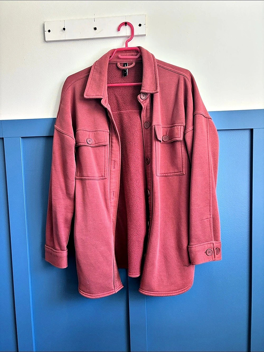 Lazypants Shacket - Light burgundy